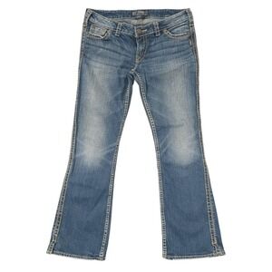 Silver Jeans Frances Flare Leg Low Rise Jeans Womens 31x31 Y2K Western 18" Flare